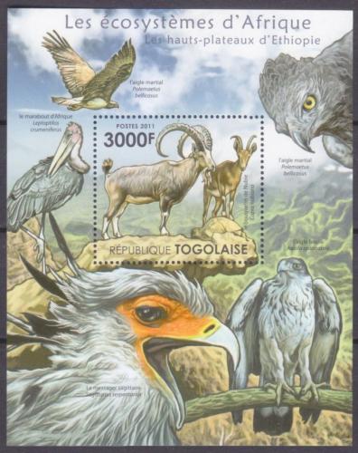 Poštová známka Togo 2011 Fauna Etiopské vysoèiny Mi# Block 654 Kat 12€