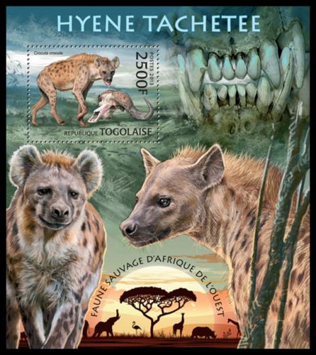 Poštová známka Togo 2013 Hyeny Mi# Block 793 Kat 10€