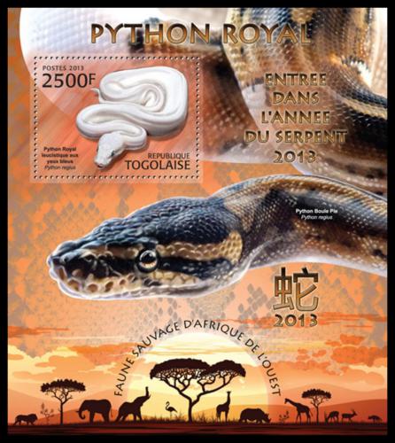 Poštová známka Togo 2013 Krajty Mi# Block 777 Kat 10€