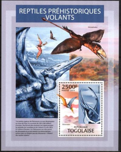Poštová známka Togo 2013 Létající dinosaury Mi# Block 800 Kat 10€
