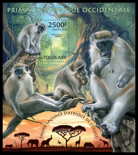 Poštová známka Togo 2013 Opice Mi# Block 797 Kat 10€