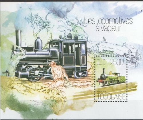 Poštová známka Togo 2013 Parní lokomotívy Mi# Block 910 Kat 10€