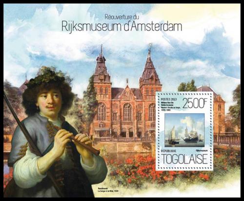 Poštová známka Togo 2013 Rijksmuseum Amsterdam Mi# Block 921 Kat 10€