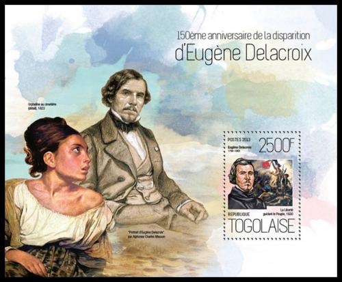 Poštová známka Togo 2013 Umenie, Eugène Delacroix Mi# Block 915 Kat 10€