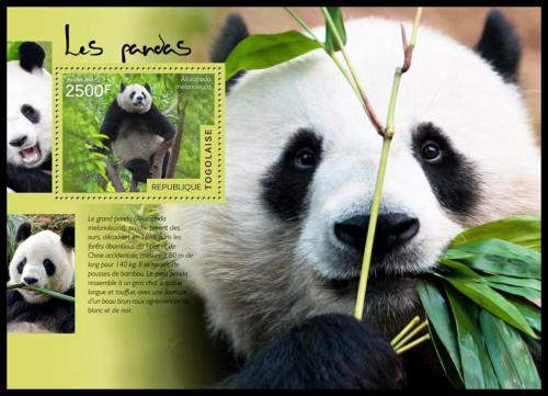 Poštová známka Togo 2014 Pandy Mi# Block 1047 Kat 10€