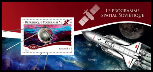 Poštová známka Togo 2014 Sovietsky prieskum vesmíru Mi# Block 1110 Kat 10€