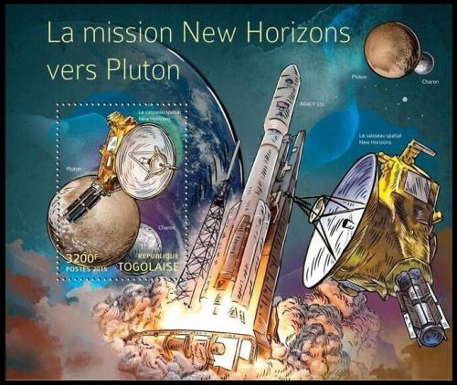 Potov znmka Togo 2015 Mise na Mars New Horizons Mi# Block 1210 Kat 13 - zvi obrzok