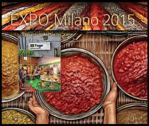 Potov znmka Togo 2015 Vstava EXPO Milano Mi# Block 1209 Kat 13