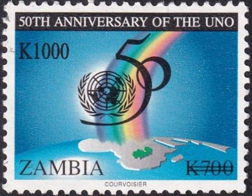 Potovn znmka Zambie 2004 OSN, 50. vro petisk Mi# 1489