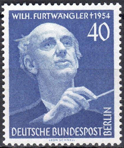 Potov znmka Zpadn Berln 1955 Wilhelm Furtwngler, dirigent Mi# 128 Kat 25 - zvi obrzok