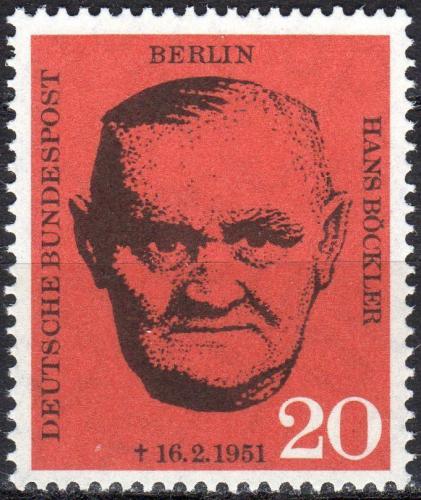 Poštová známka Západný Berlín 1961 Hans Böckler Mi# 197