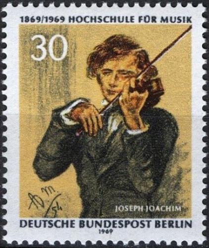 Poštová známka Západný Berlín 1969 Joseph Joachim Mi# 347