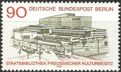 Potov znmka Zpadn Berln 1978 Nrodn knihovna Mi# 577 - zvi obrzok