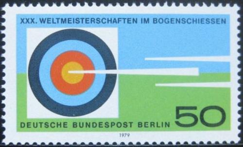 Potov znmka Zpadn Berln 1979 MS v lukostelb Mi# 599 - zvi obrzok