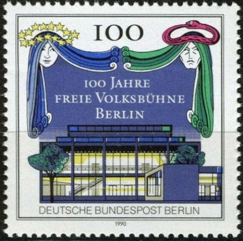 Poštová známka Západný Berlín 1990 Divadlo Mi# 866