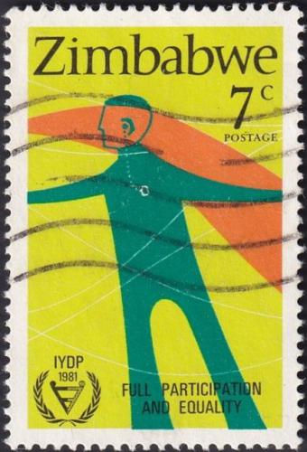 Potov znmka Zimbabwe 1981 Medzinrodn rok postiench Mi# 252