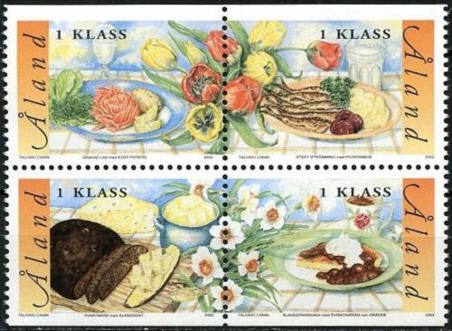 Poštové známky Alandy 2002 Gastronomie Mi# 203-06 Kat 16€