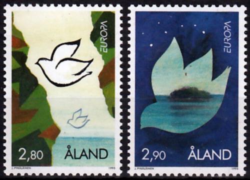 Poštové známky Alandy 1995 Európa CEPT, mír a svoboda Mi# 100-01