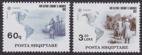 Poštové známky Albánsko 1992 Európa CEPT, objavenie Ameriky Mi# 2510-11