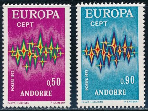 Poštové známky Andorra Fr. 1972 Európa CEPT Mi# 238-39 Kat 18€