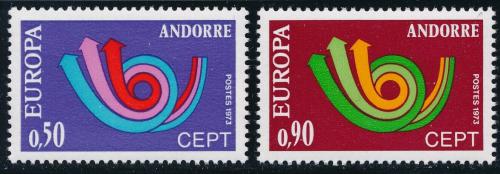Poštové známky Andorra Fr. 1973 Európa CEPT Mi# 247-48 Kat 18€