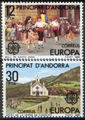 Poštové známky Andorra Šp. 1981 Európa CEPT, folklór Mi# 138-39