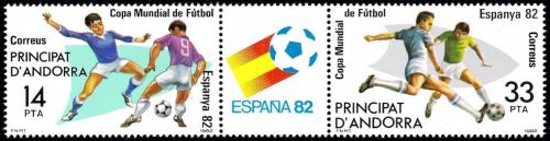 Poštové známky Andorra Šp. 1982 MS ve futbale Mi# 155-56