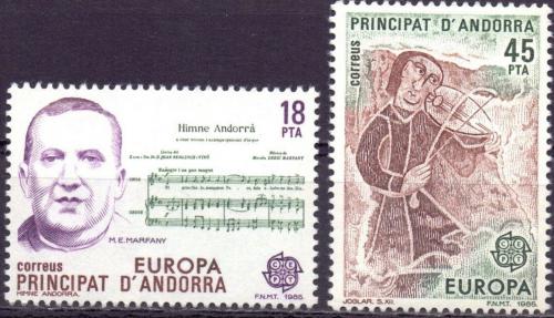 Poštové známky Andorra Šp. 1985 Európa CEPT, rok hudby Mi# 181-82
