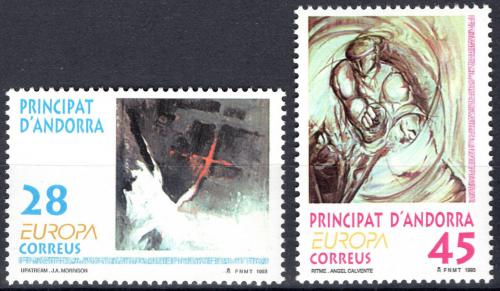 Poštové známky Andorra Šp. 1993 Európa CEPT, moderní umenie Mi# 232-33
