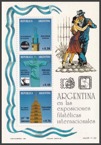 Potov znmky Argentna 1993 Svtov vstavy Mi# Block 54