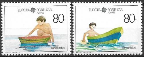 Poštové známky Azory 1989 Európa CEPT, dìtské hry Mi# 401-02 Kat 5.50€