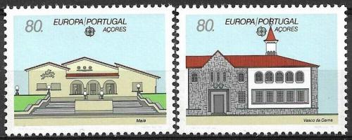 Poštové známky Azory 1990 Európa CEPT, pošta Mi# 409-10 Kat 6€