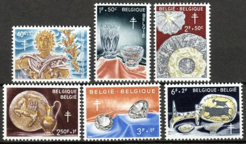Poštové známky Belgicko 1960 Rukodìlné umenie Mi# 1222-27 Kat 11€