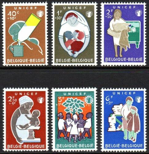 Poštové známky Belgicko 1960 UNICEF Mi# 1212-17 Kat 10€