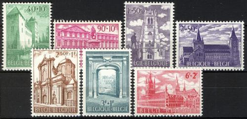 Poštové známky Belgicko 1962 Architektonické památky Mi# 1265-71 Kat 6€