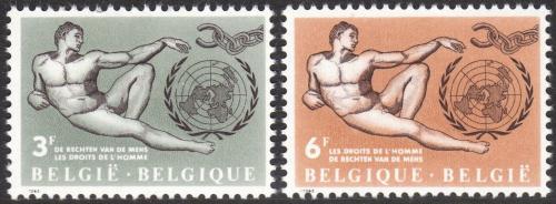 Poštové známky Belgicko 1962 Lidská práva Mi# 1291-92