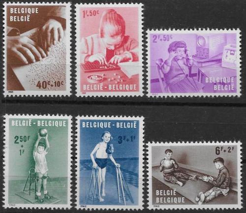 Poštové známky Belgicko 1962 Tìlesnì postižené dìti Mi# 1285-90