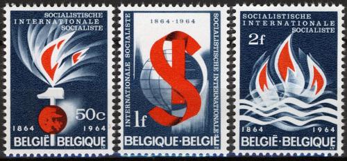 Poštové známky Belgicko 1964 První socialistická internacionála, 100. výroèie Mi# 1350-52