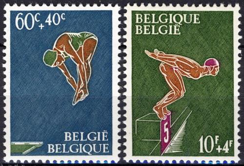 Potov znmky Belgicko 1966 Plvanie Mi# 1425-26
