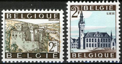 Potov znmky Belgicko 1966 Turistick zaujmavosti Mi# 1454-55 - zvi obrzok