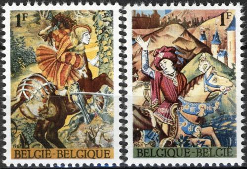 Poštovní známky Belgie 1967 Gobelíny Mi# 1482-83