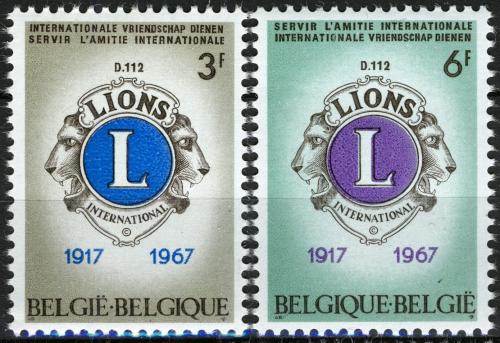 Poštové známky Belgicko 1967 Lions Club, 50. výroèie Mi# 1461-62
