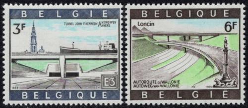 Poštové známky Belgicko 1969 Stavba silnic Mi# 1570-71