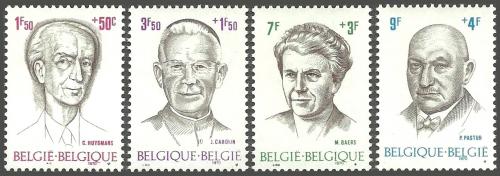 Poštovní známky Belgie 1970 Osobnosti Mi# 1613-16