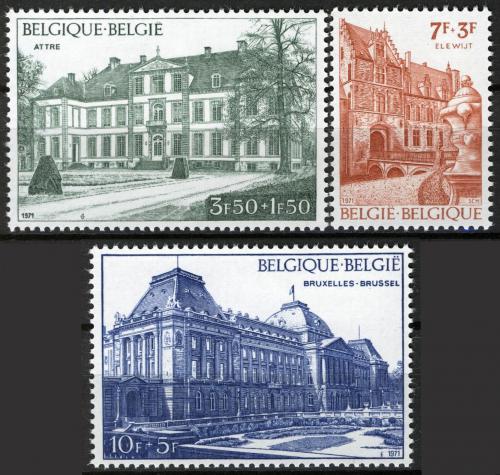 Poštové známky Belgicko 1971 Architektúra Mi# 1658-60