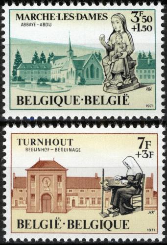 Poštovní známky Belgie 1971 Kultura Mi# 1629-30