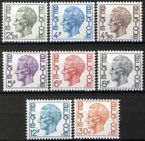 Poštové známky Belgicko 1972 Krá¾ Baudouin I. Mi# 1696-1703
