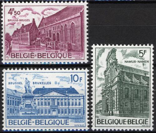 Poštové známky Belgicko 1975 Architektúra Mi# 1821-23