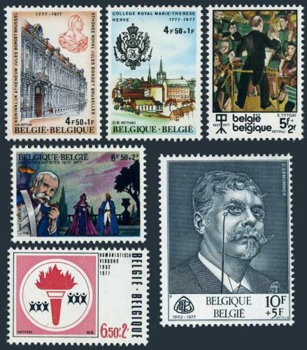 Poštové známky Belgicko 1977 Kultúra Mi# 1895-1900