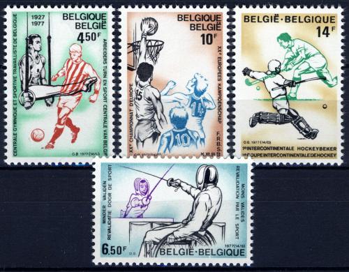 Poštové známky Belgicko 1977 Šport Mi# 1915-18